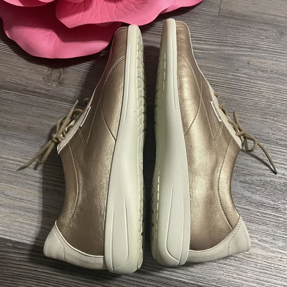 MEPHISTO Cool-Air Womens Sz 10.5‎ Bronze Tan Debby Platinum Leather Sneakers